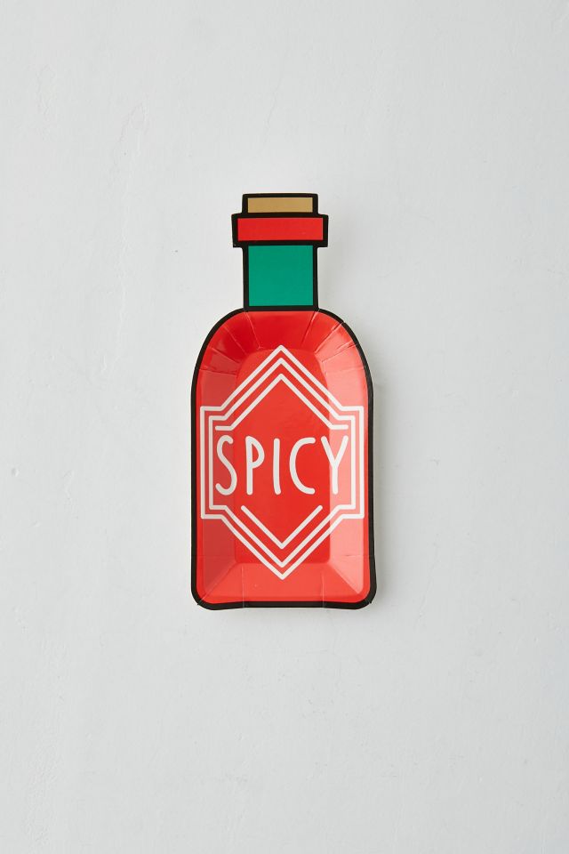 Spicy Bottle Canapé Disposable Plate Set #1