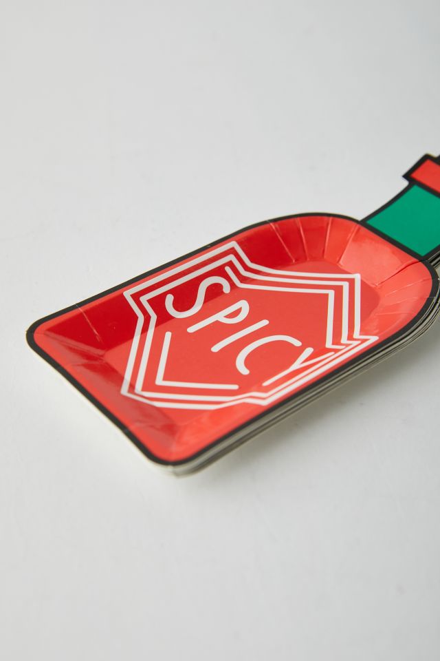 Spicy Bottle Canapé Disposable Plate Set #2