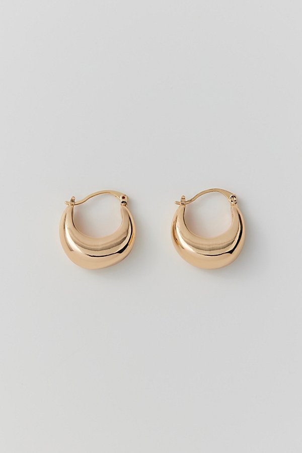 Urban Outfitters Chubby Tapered Hoop Earring In Gold