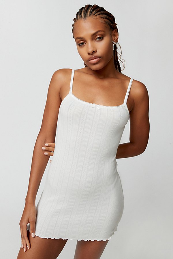 Out From Under Dede Pointelle Mini Dress In White