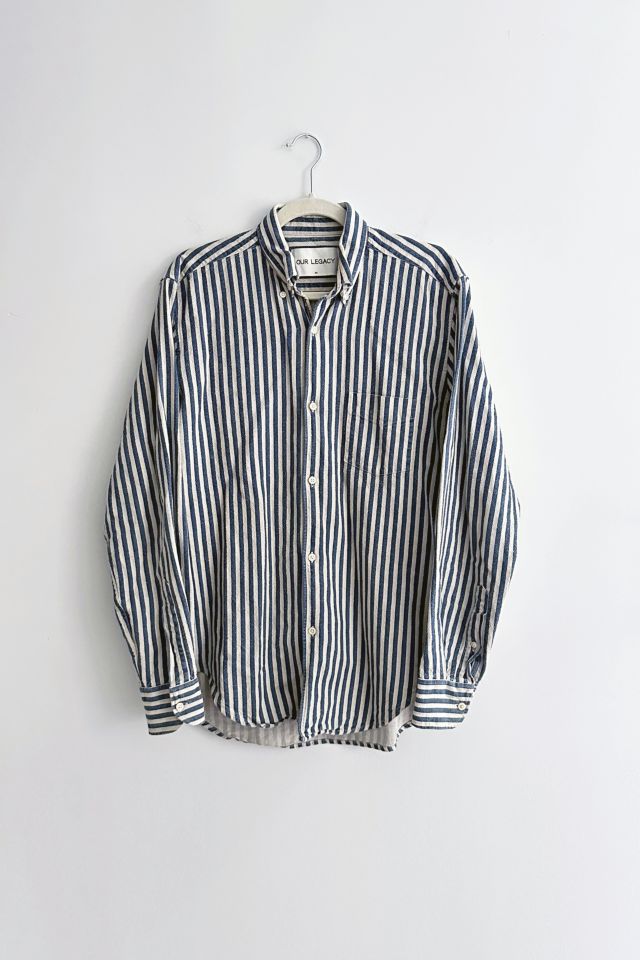 Our Legacy Textured Striped Oxford Shirt | Urban Outfitters