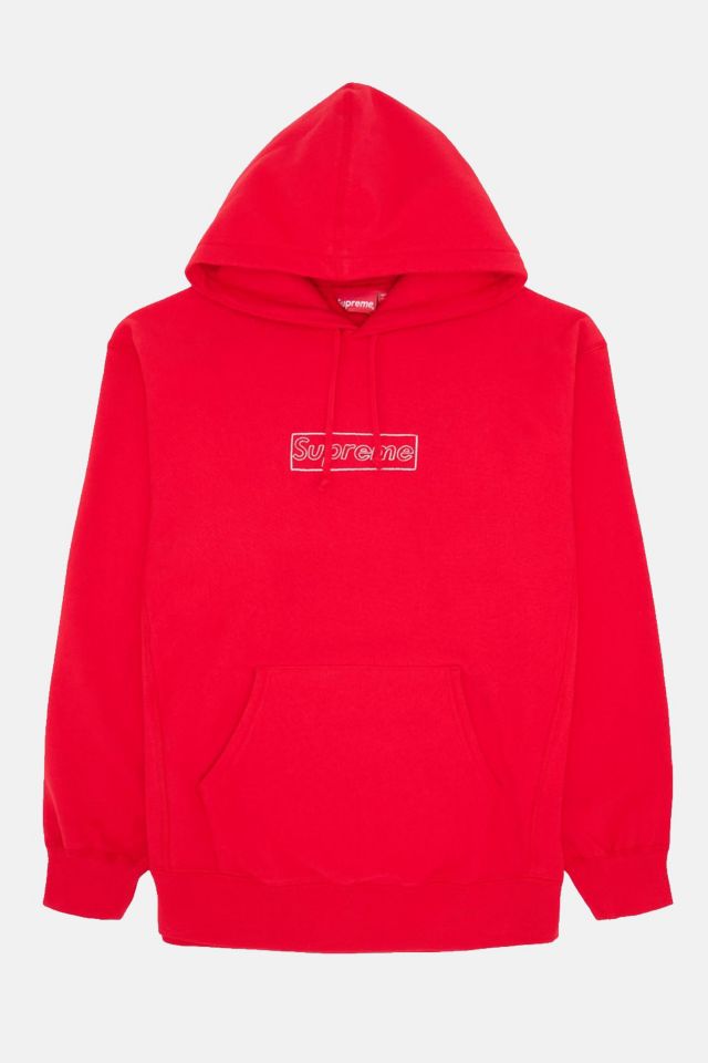 Supreme KAWS Chalk Logo Hooded Sweatshirt Urban Outfitters