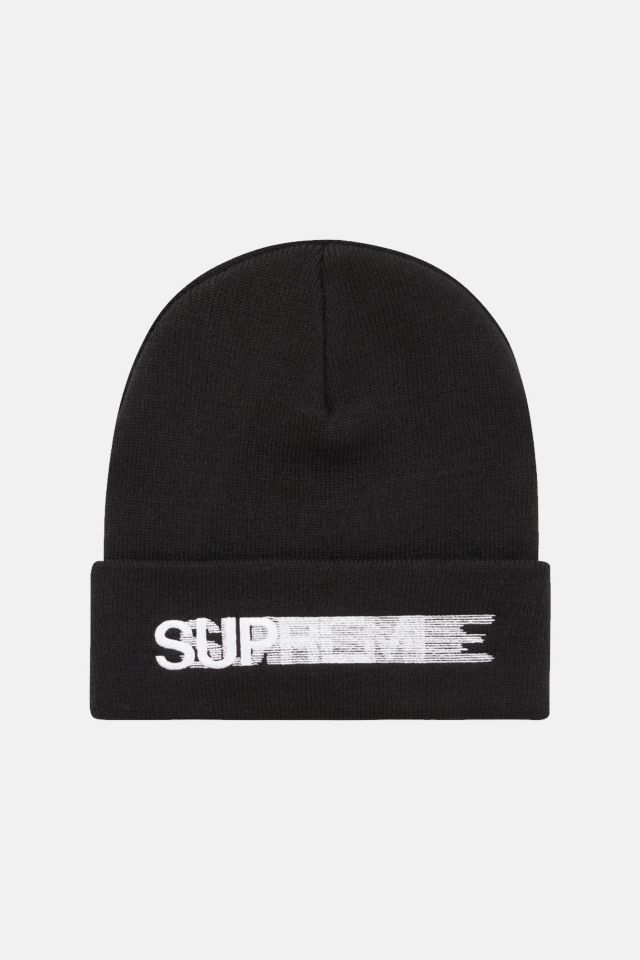 supreme motion logo beanie black