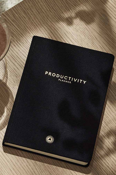 Productivity Planner by Intelligent Change in Black at Urban Outfitters