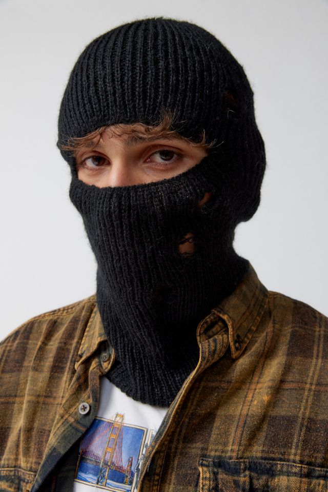 Loose Knit Distressed Balaclava | Urban Outfitters