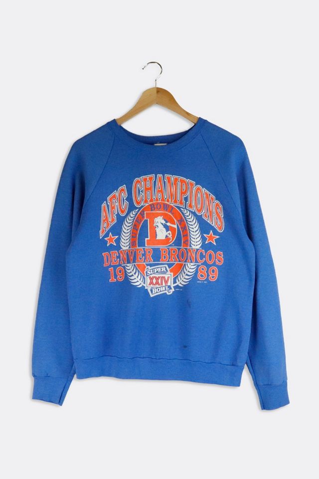 Vintage Logo 7 1989 Denver Broncos AFC Champions Sweatshirt | Urban ...