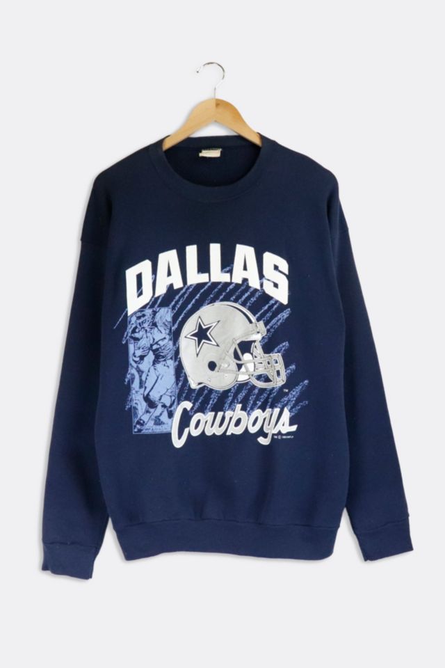 VTG Logo Athletic Dallas Cowboys Pullover Sweater Size L Made in USA