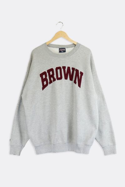 Vintage Brown Felt Patching Sweatshirt | Urban Outfitters