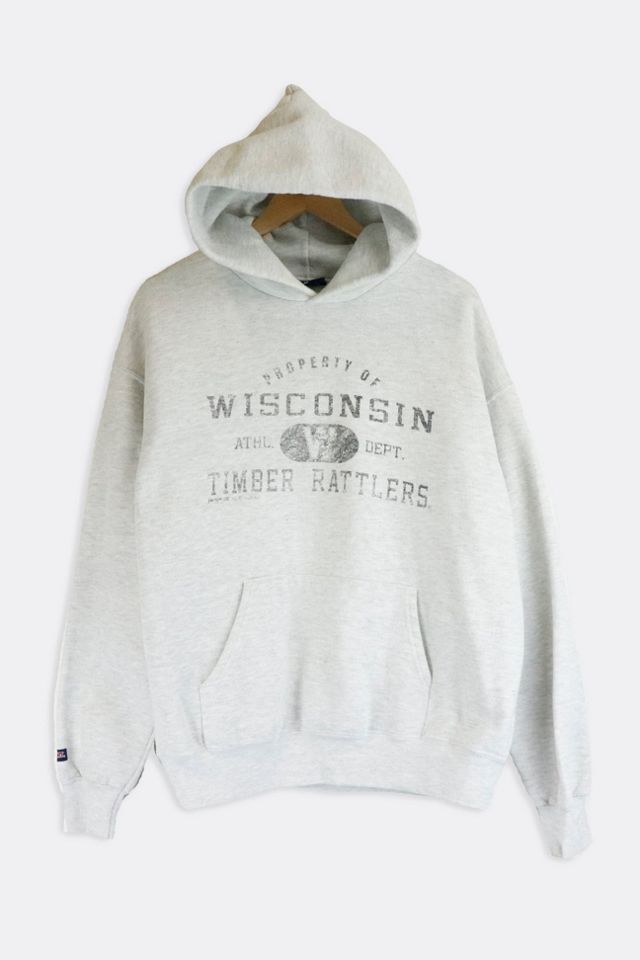 Vintage Property Of Wisconsin Athletic Dept Timber Rattlers Hooded ...