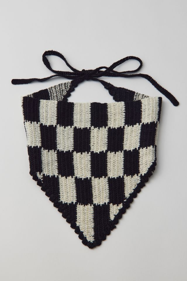 Foulard au crochet à carreaux #1