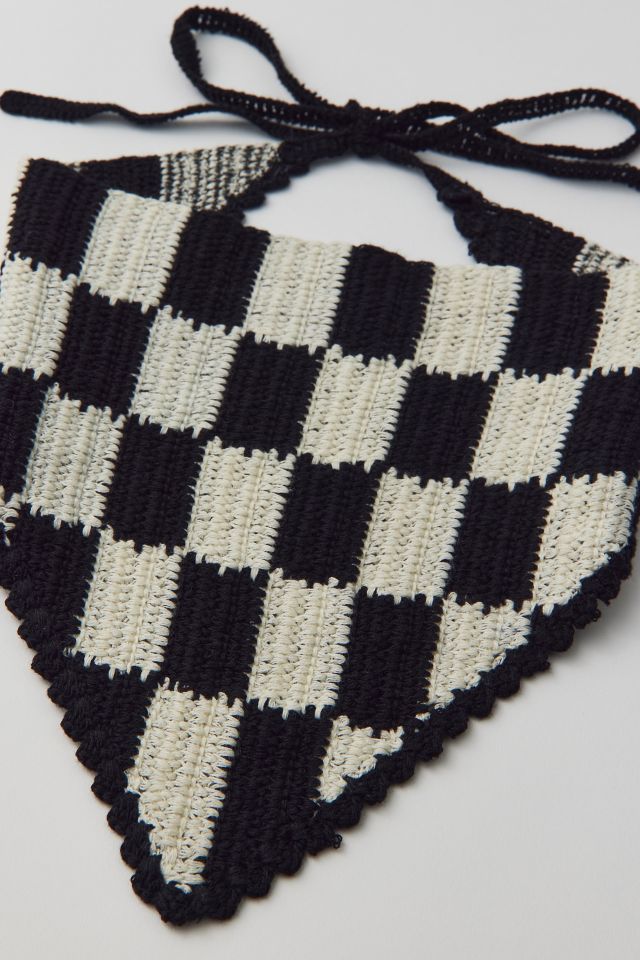 Foulard au crochet à carreaux #2