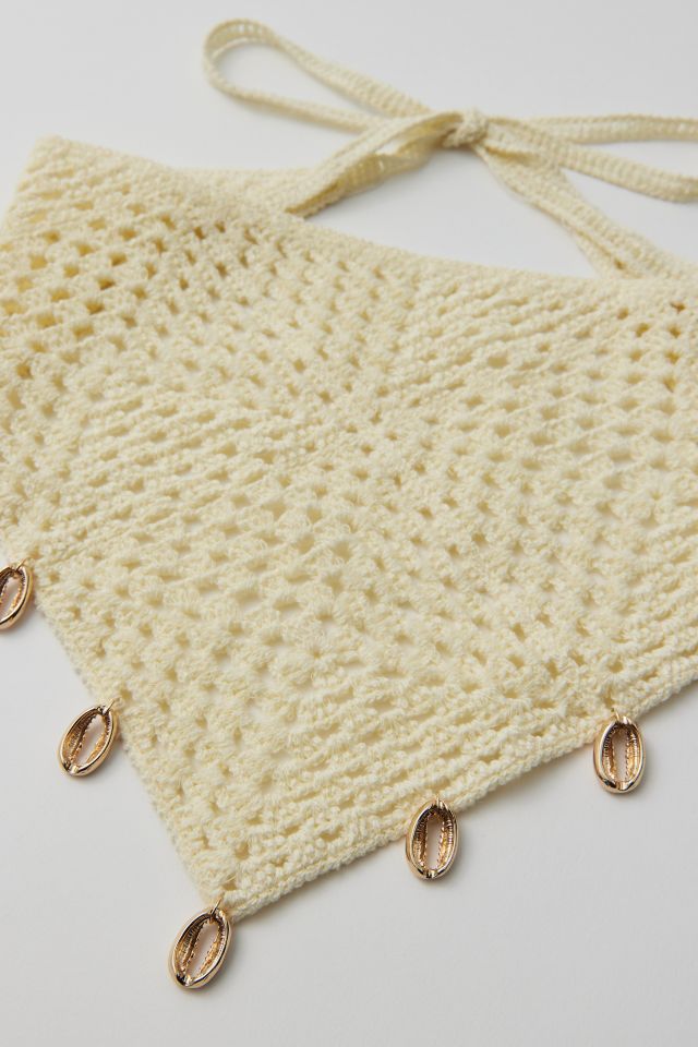 Foulard en crochet bordé de coquillages #2