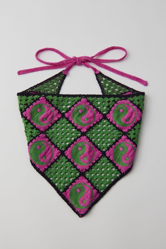 Foulard bandeau crocheté Ying Yang #1