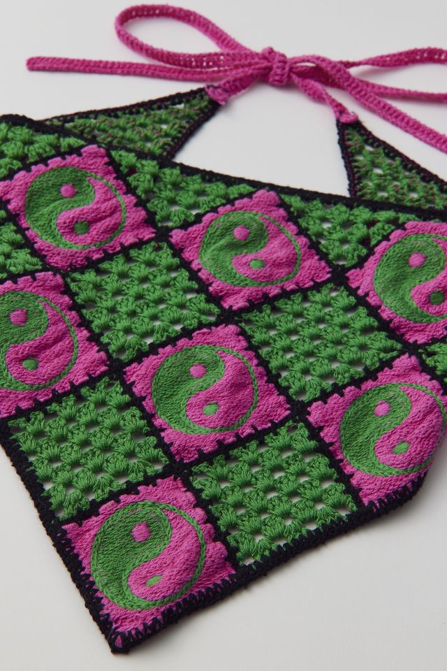 Foulard bandeau crocheté Ying Yang #2