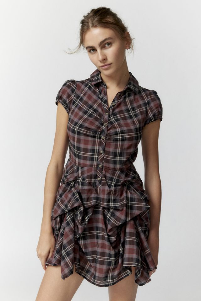 BDG Max Plaid Mini Dress