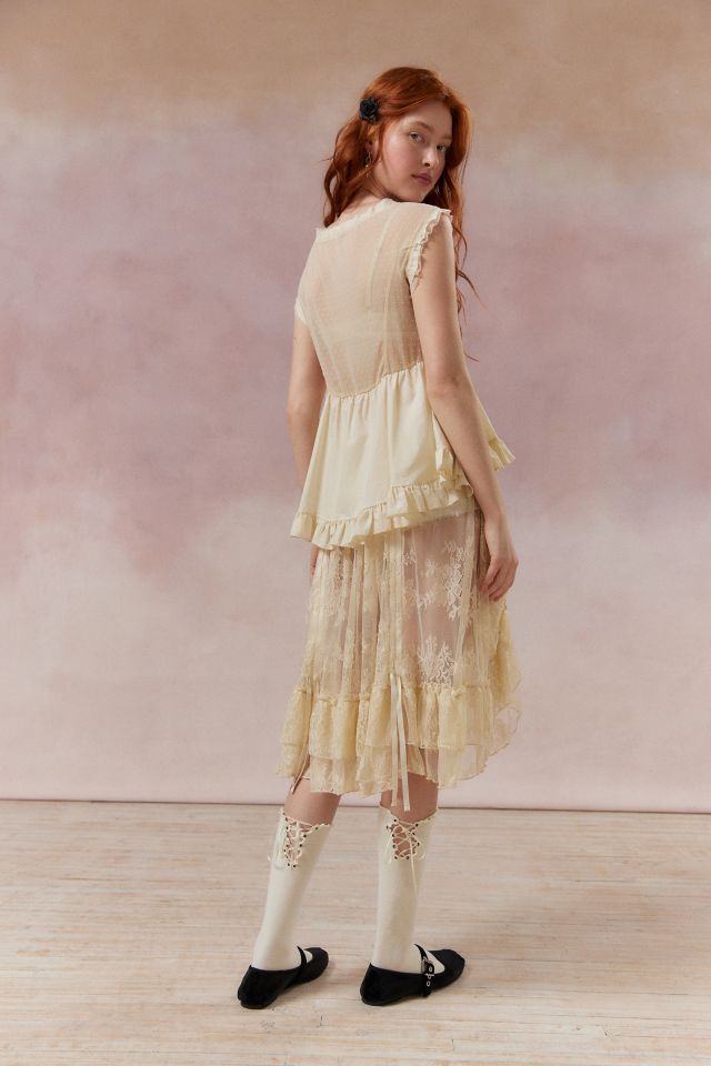 Kimchi Blue Ellie Semi-Sheer Babydoll Top #3