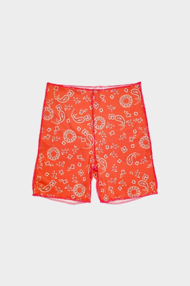 Mindblown Orange Bike Shorts | Urban Outfitters