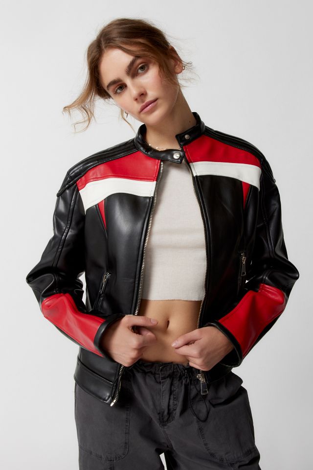 Lioness Top Model Faux Leather Biker Jacket | Urban Outfitters