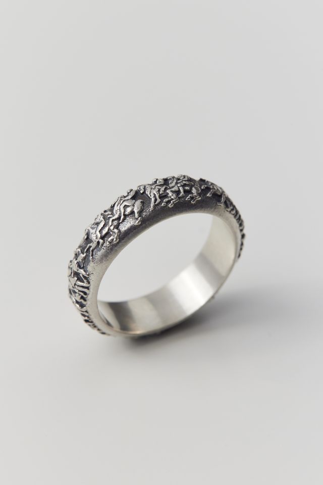 Serge DeNimes Silver Frieze Ring | Urban Outfitters