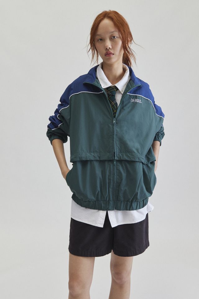 X-girl Contrast Piping Windbreaker Jacket | Urban Outfitters