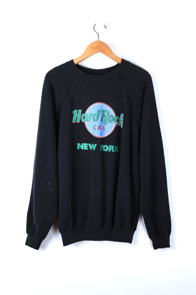Vintage 90s Hard Rock Cafe New York Faded Black Sweatshirt | Urban 
