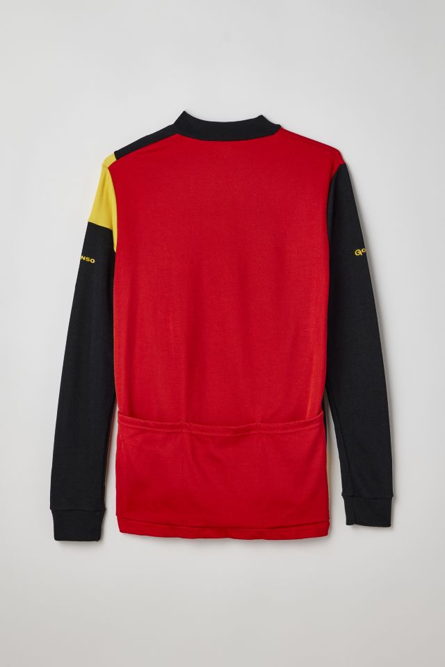 Vintage Asymmetric Stripe Long Sleeve Bicycle Jersey #1