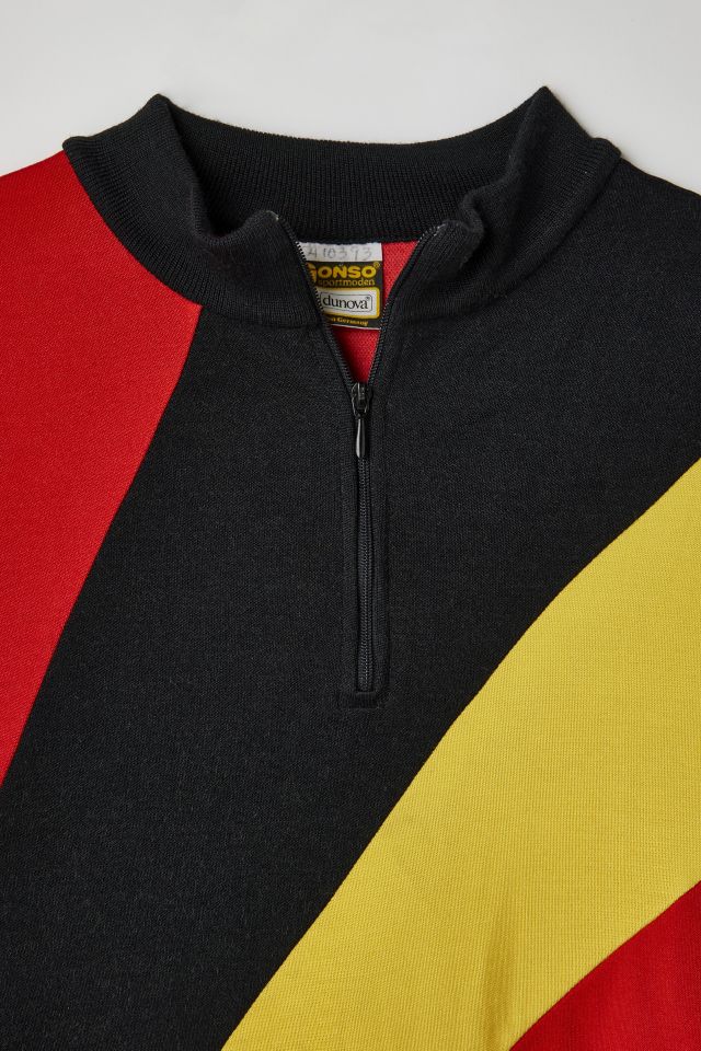 Vintage Asymmetric Stripe Long Sleeve Bicycle Jersey #2