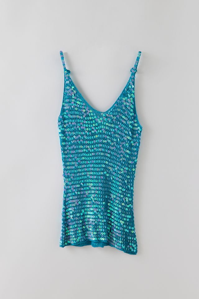 Vintage Sequin Crochet Top Urban Outfitters