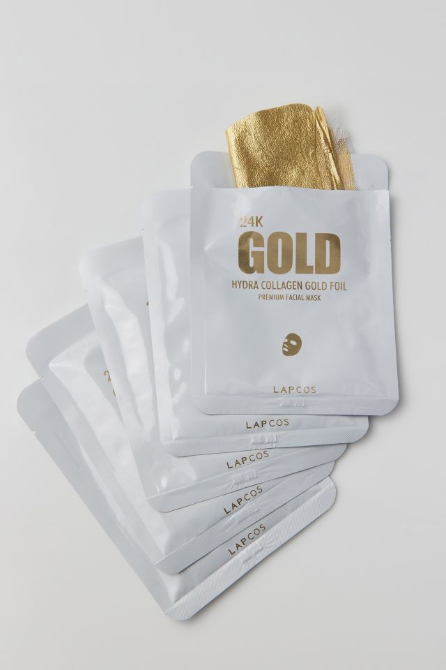 LAPCOS 24K Gold Foil Premium Face Mask 5-Pack #1