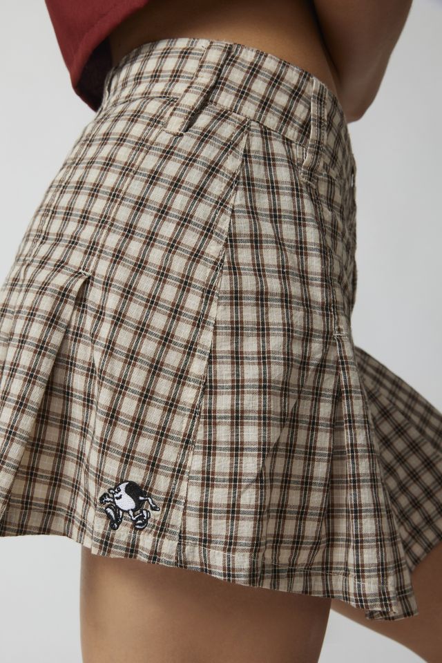 WORSHIP SUPPLIES Square Eyes Pleated Mini Skirt #1