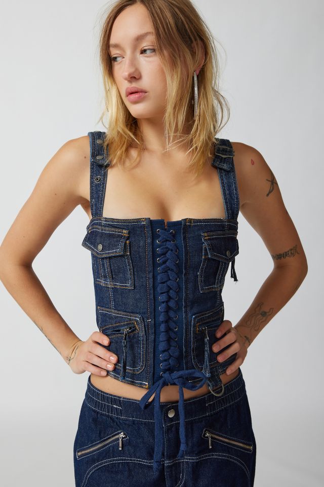 Jaded London Denim Cargo Top