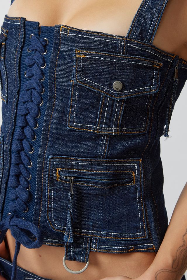 Jaded London Denim Cargo Top | Urban Outfitters