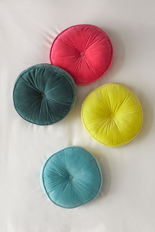 Velvet Midi Round Throw Pillow Urban Outfitters