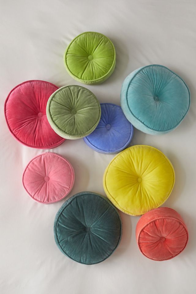 Velvet Mini Round Throw Pillow #4