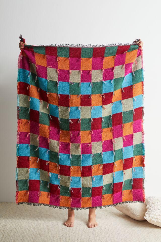 アウトドア寝具 Urban outfitters blanket Himachal Checkerboard Throw Blanket | Urban Outfitters