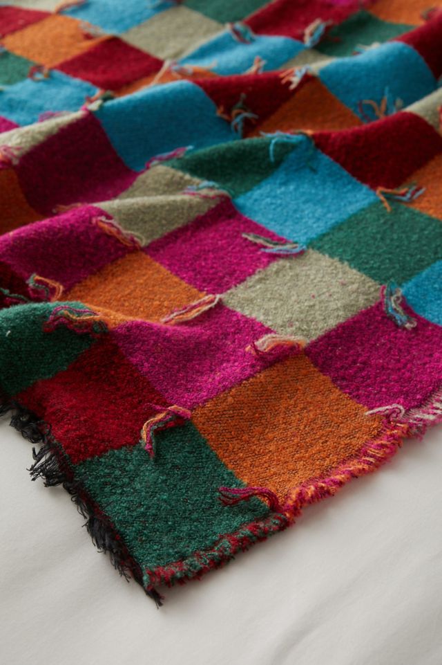 Himachal Checkerboard Throw Blanket #2