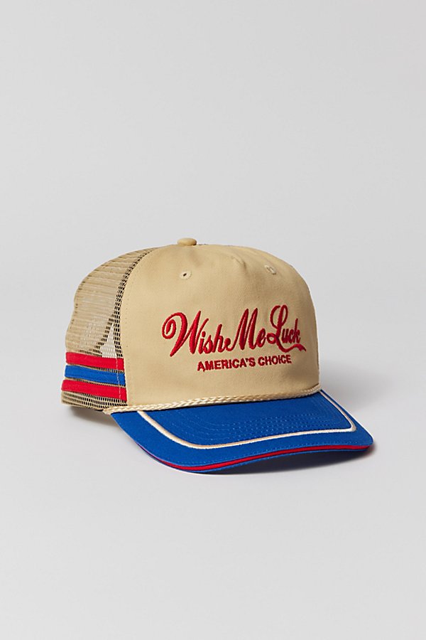 Wish Me Luck America's Choice Trucker Hat, Men's At Urban Outfitters In Brown