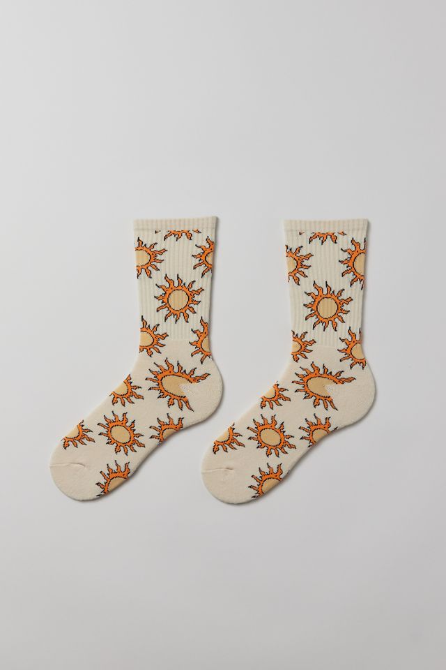 Blazing Sun Ribbed Crew Sock | Urban Outfitters