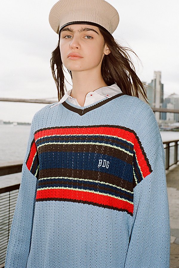 Bdg Carter Recycled Pullover Sweater In Blue