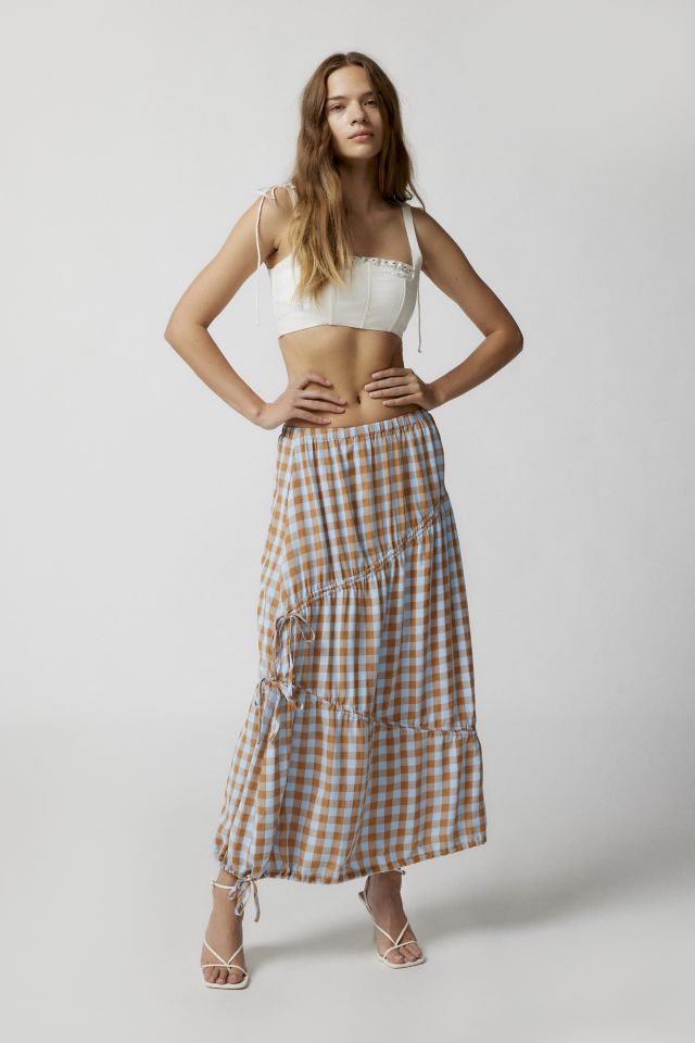 Gingham skirt outlet