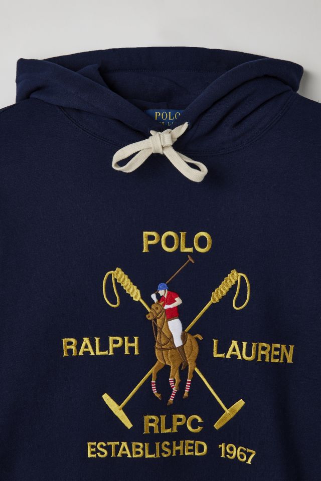 Polo Ralph Lauren Magic Fleece Hoodie Sweatshirt in Navy, Men's at Urban Outfitters