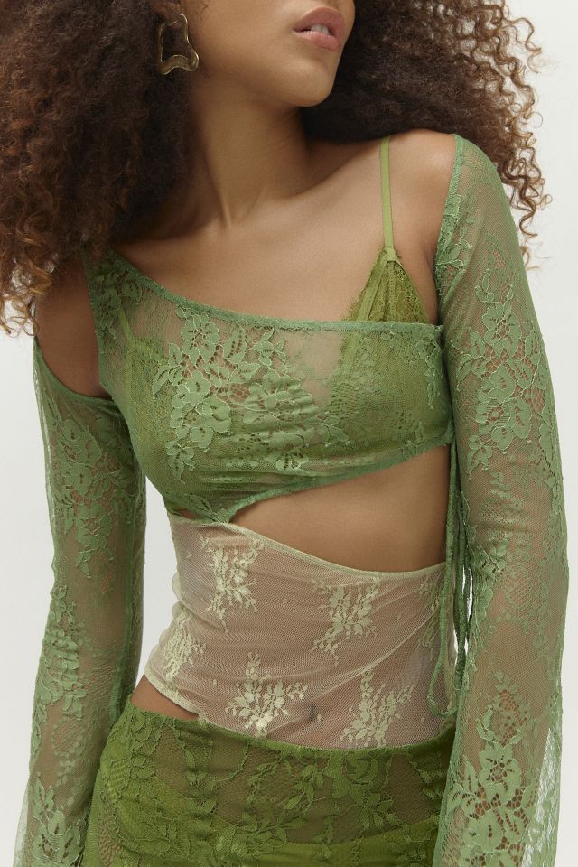 Jaded London Siren Sheer Lace Mini Dress #2