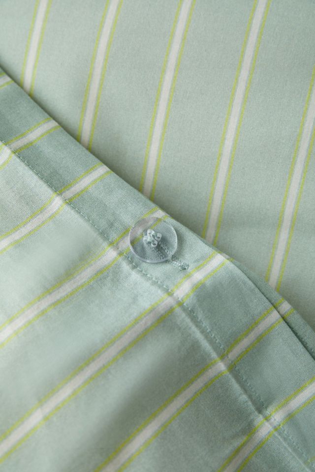 Washed Cotton Striped Duvet Cover #4