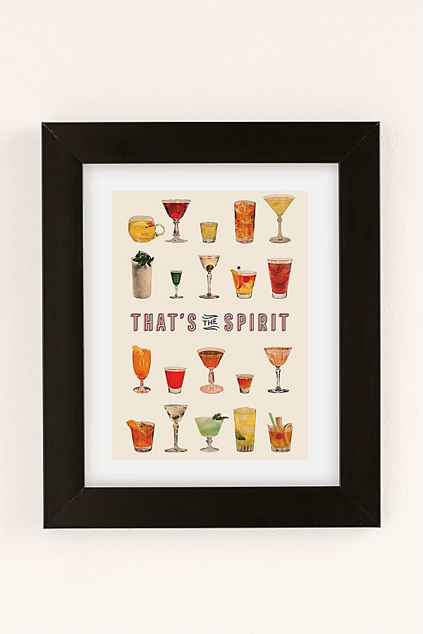 Pstr Studio Tyler Varsell That's The Spirit Art Print In Modern Black At Urban Outfitters