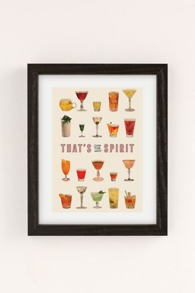 Pstr Studio Tyler Varsell That's The Spirit Art Print In Black Wood Frame At Urban Outfitters