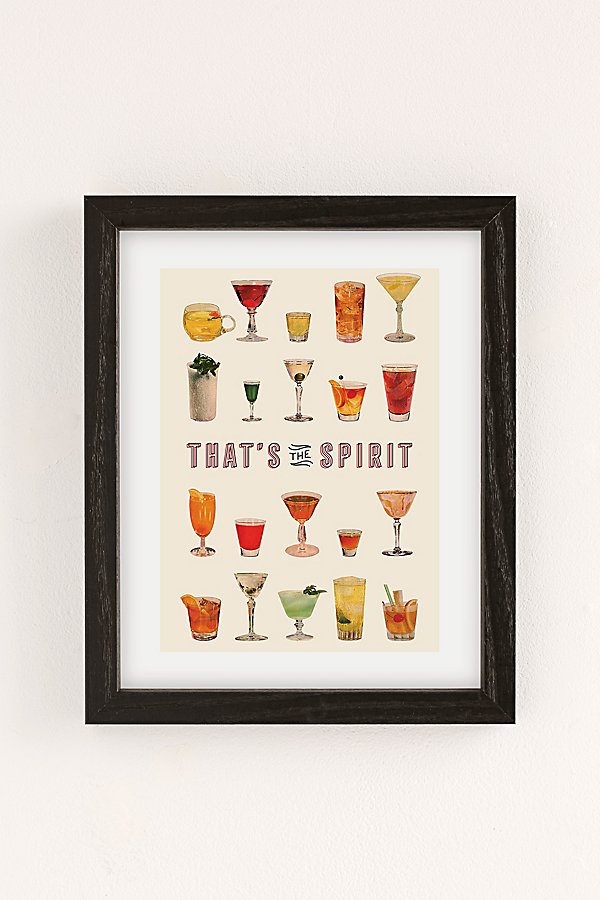 Pstr Studio Tyler Varsell That's The Spirit Art Print In Black Wood Frame At Urban Outfitters