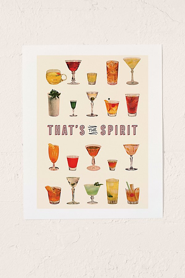 Pstr Studio Tyler Varsell That's The Spirit Art Print At Urban Outfitters