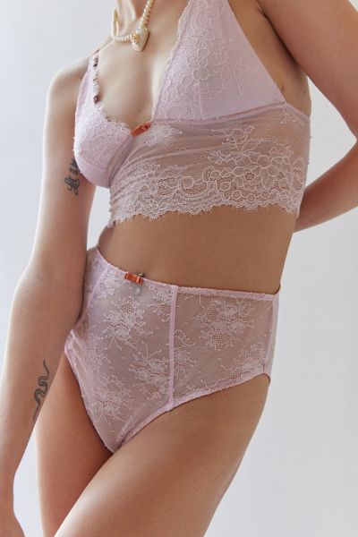 Urban Outfitters Out From Under Butterfly Kisses Lace Thong