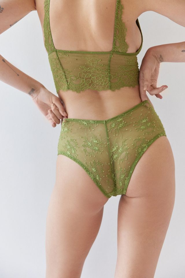 Out From Under Butterfly Kisses Sheer Lace V-Front Undie #3