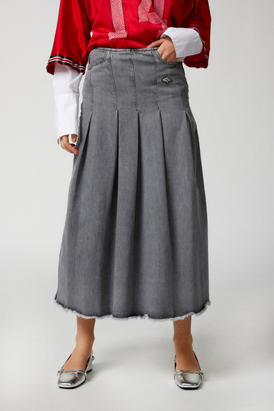 Basic Pleasure Mode Angelica Denim Maxi Skirt